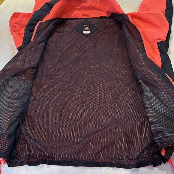 COPY - Rain Jacket Windbreaker Annapolis Lined Mesh Sailing Orange and Navy XL - Picture 5 of 14